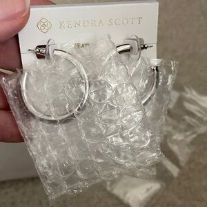 Kendra Scott Shiny Silver Hoop Earrings